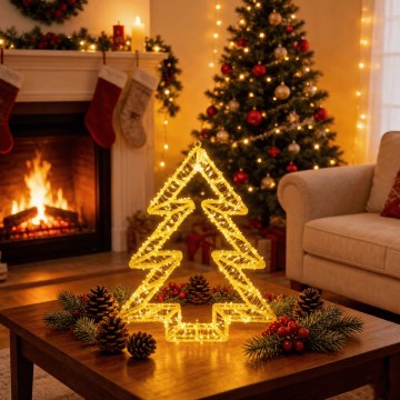 BRILAGI - LED buiten kerstdecoratie LED/6W/8 functies 43 cm IP44 kerstboom warm wit