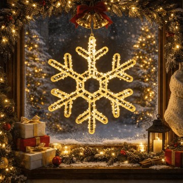 BRILAGI - LED buiten kerstdecoratie LED/6W/8 functies 43 cm IP44 sneeuwvlok warm wit