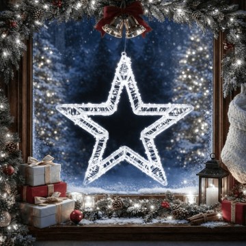 BRILAGI - LED buiten kerstdecoratie LED/6W/8 functies 43 cm IP44 ster koel wit