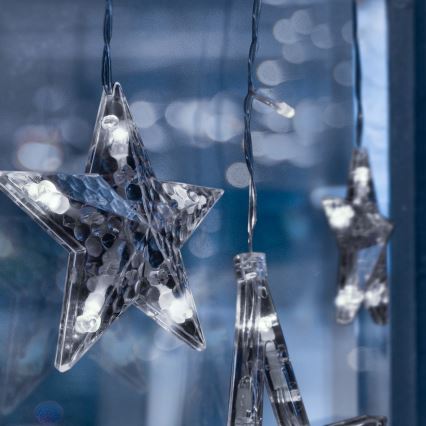 BRILAGI - LED buiten kerstgordijn 123xLED/3xAA/USB 3m IP44 koud wit