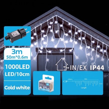 BRILAGI - LED buiten kerstlichtsnoer 1000xLED/9W/230V 53m IP44 koud wit