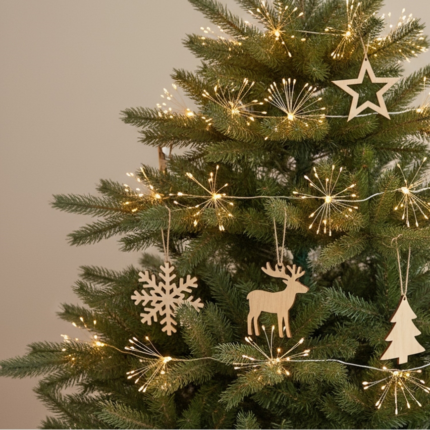 Brilagi - LED buiten-kerstlichtsnoer 150xLED 5m IP44 warm wit vuurwerk-effect