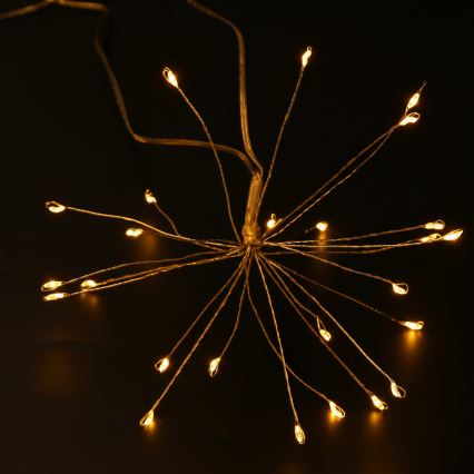 Brilagi - LED buiten-kerstlichtsnoer 150xLED 5m IP44 warm wit vuurwerk-effect