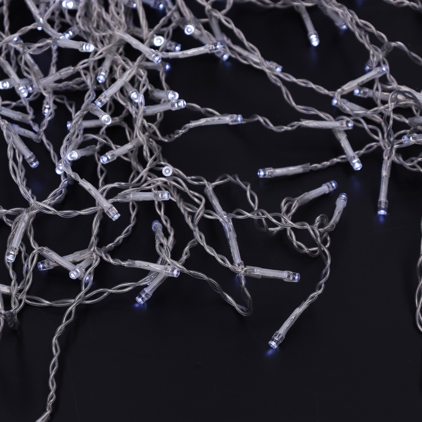 Brilagi - LED buiten kerstketting 200xLED/8 functies 13m IP44 koud wit ijspegels