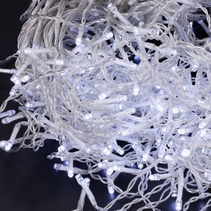 Brilagi - LED buiten kerstketting 200xLED/8 functies 13m IP44 koud wit ijspegels