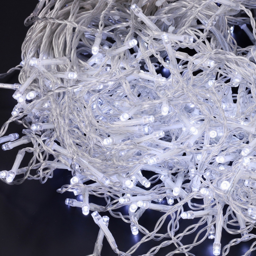 Brilagi - LED buiten kerstketting 200xLED/8 functies 13m IP44 koud wit ijspegels