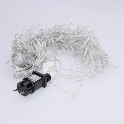 Brilagi - LED buiten kerstketting 200xLED/8 functies 13m IP44 koud wit ijspegels