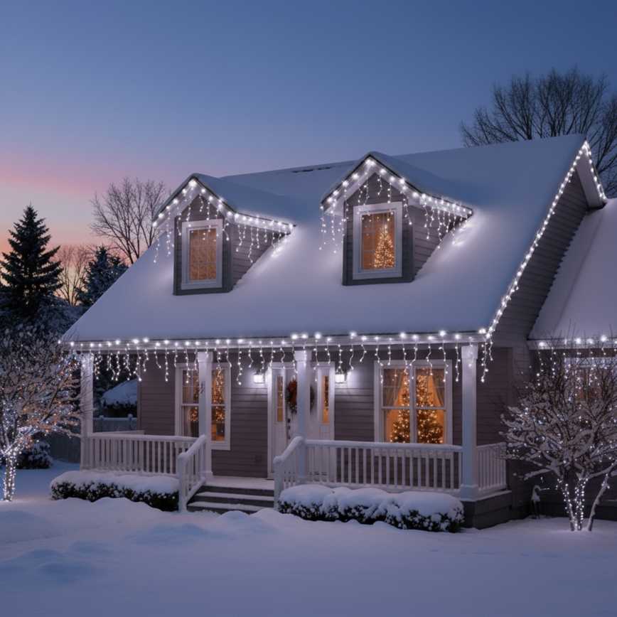 Brilagi - LED buiten kerstlichtsnoer 400xLED/8 functies 23m IP44 koud wit