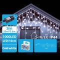 BRILAGI - LED buiten kerstsnoer 1000xLED/9W/8 functies 53x0,6m IP44 koud wit
