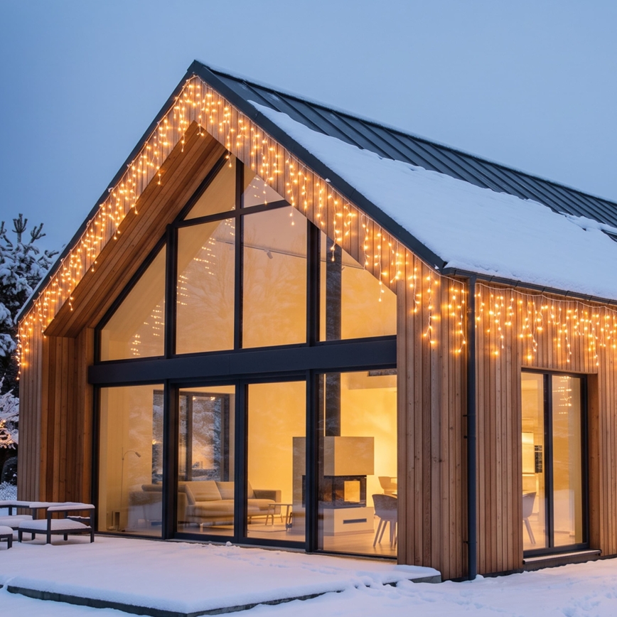 BRILAGI - LED buiten kerstsnoer 1080xLED/8 functies 33m IP44 warm wit ijspegels