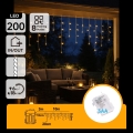 BRILAGI - LED buiten kerstsnoer 200xLED/3xAA/8 functies 13x0,6m IP44 warm wit