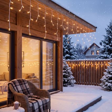 BRILAGI - LED buiten kerstverlichting 800xLED/8 functies 43m IP44 warm wit ijspegels