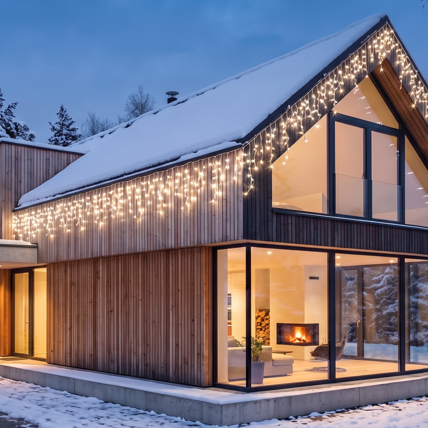 BRILAGI - LED buiten kerstsnoer 1080xLED/8 functies 33m IP44 warm wit ijspegels