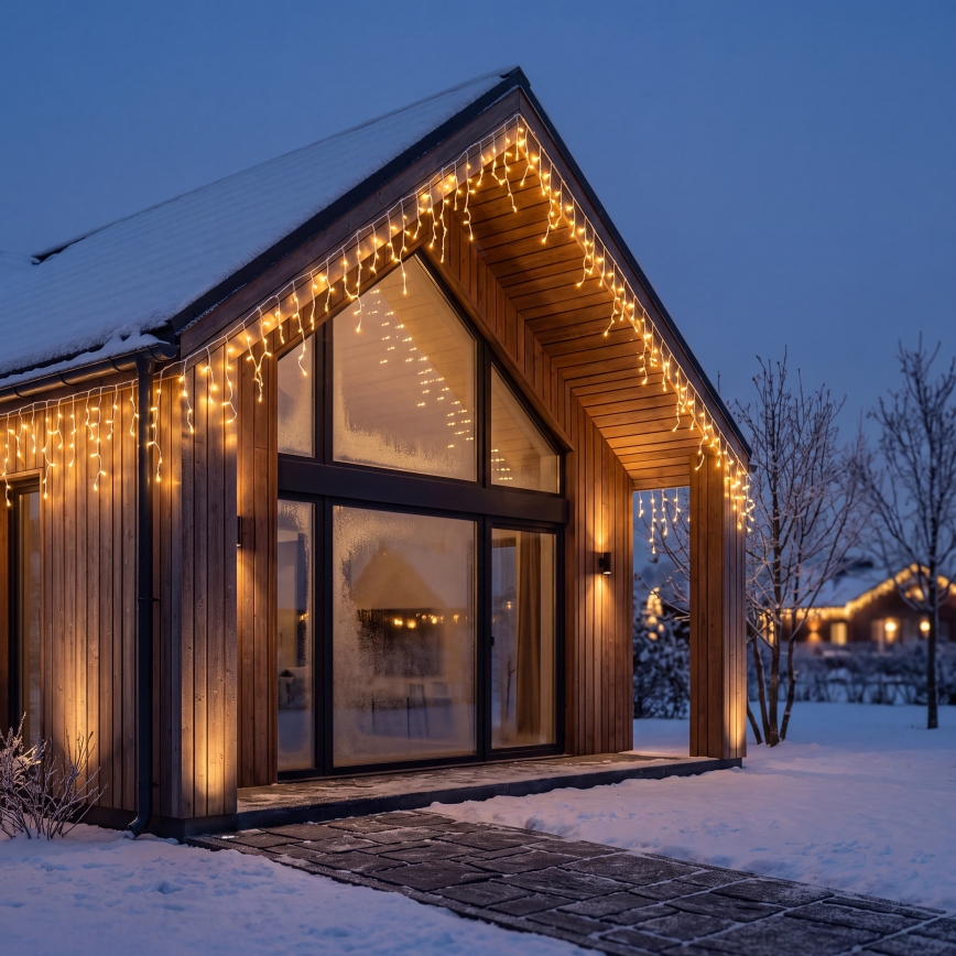 BRILAGI - LED buiten kerstverlichting 1200xLED/8 functies 63m IP44 warm wit ijspegels