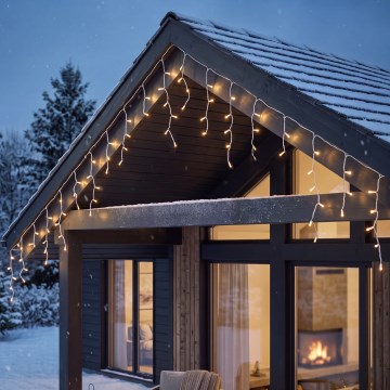 BRILAGI - LED buiten kerstverlichting 1200xLED/8 functies 63m IP44 warm wit ijspegels