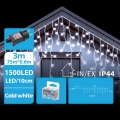 BRILAGI - LED buiten kerstverlichting 1500xLED/12W/8 functies 78x0,6m IP44 koel wit