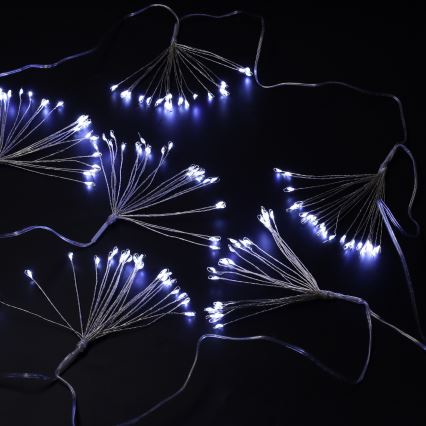 Brilagi - LED buiten kerstverlichting 150xLED 5 m IP44 koud wit, vuurwerk-effect