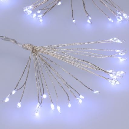 Brilagi - LED buiten kerstverlichting 150xLED 5 m IP44 koud wit, vuurwerk-effect