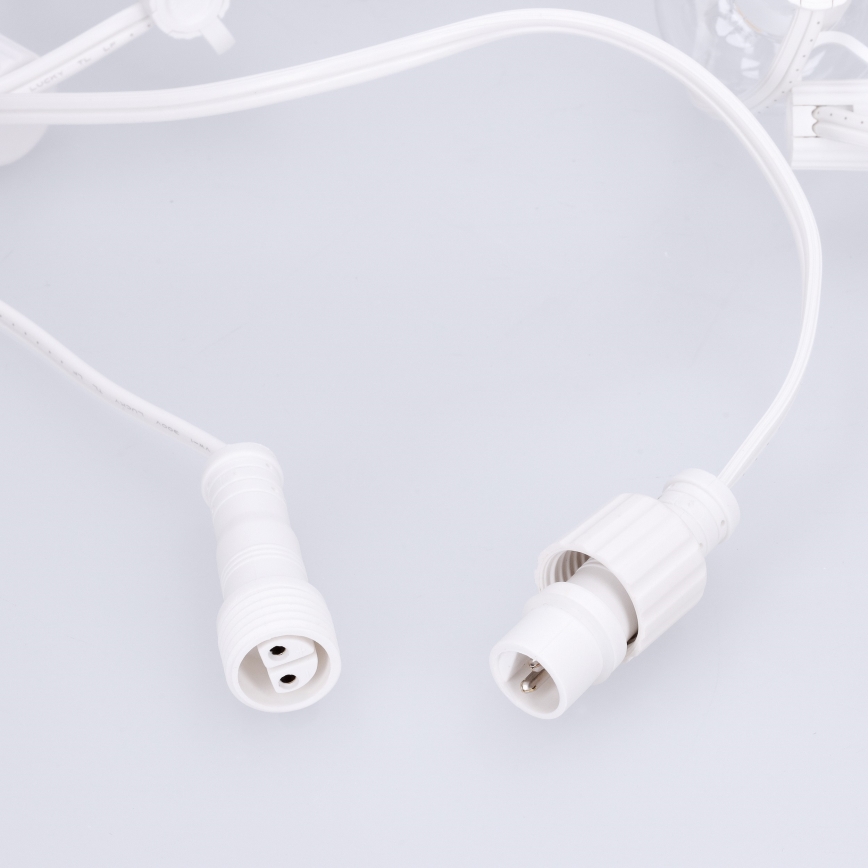 Brilagi - LED buiten decoratief lichtsnoer GIRLANDA 10xE12/0,6W/230V 8m wit IP44 warm wit