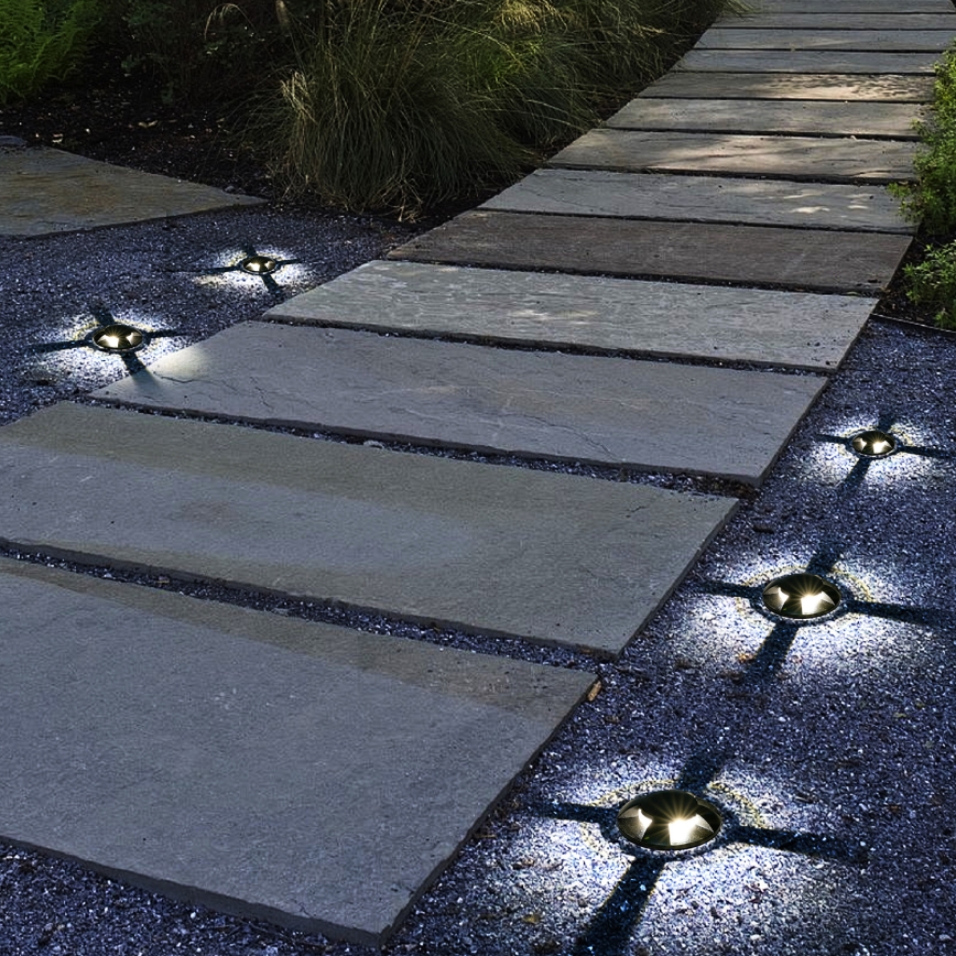 Brilagi - LED buiten oprijdbaar grondarmatuur GROUNDRAY LED/1W/230V zwart IP67