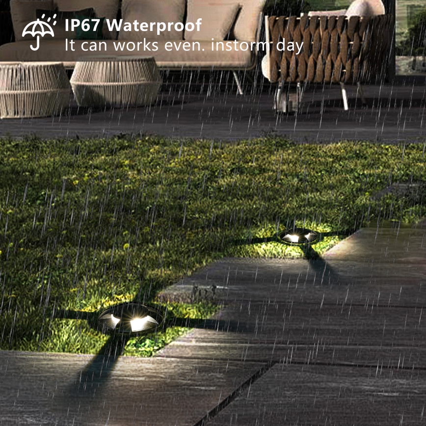 Brilagi - LED buiten oprijdbaar grondarmatuur GROUNDRAY LED/1W/230V zwart IP67