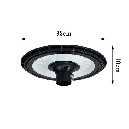 Brilagi - LED buitenstraatlamp met 4 m paal URBANSPARK LED/120W/230V zwart IP65