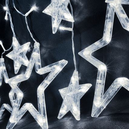 Brilagi - LED buitengordijn 123xLED/3xAA/USB 3m IP44 koel wit