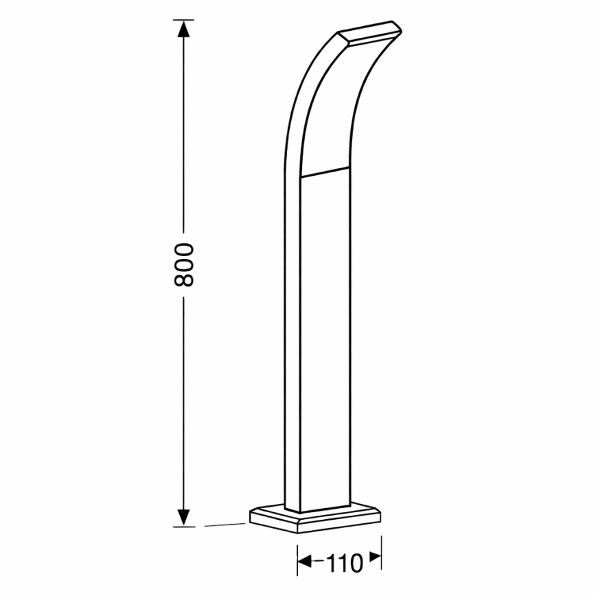 Brilagi - LED Buitenlamp ARCELO LED/9W/230V 80 cm IP44