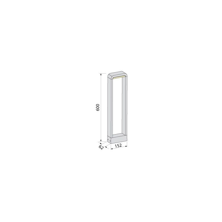 BRILAGI - LED Buitenlamp BARI LED/10W/230V 4000K IP65 60 cm antraciet