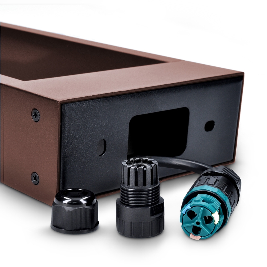 Brilagi - LED buitenlamp BARI LED/7W/230V 3000/4000/6000K bruin IP54 80 cm