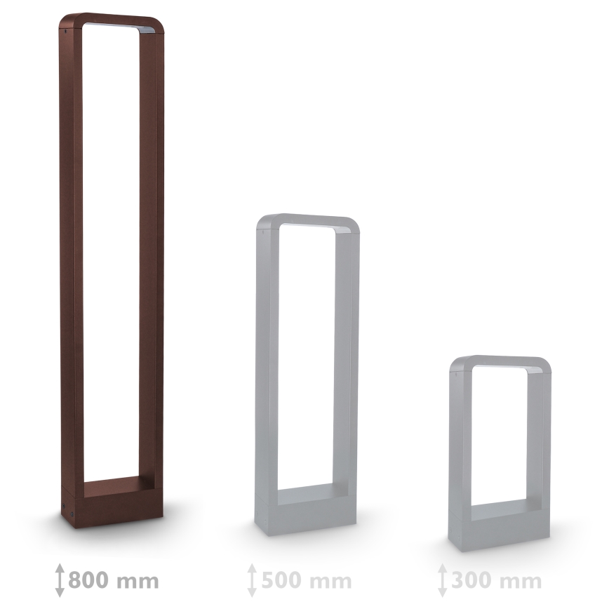 Brilagi - LED buitenlamp BARI LED/7W/230V 3000/4000/6000K bruin IP54 80 cm