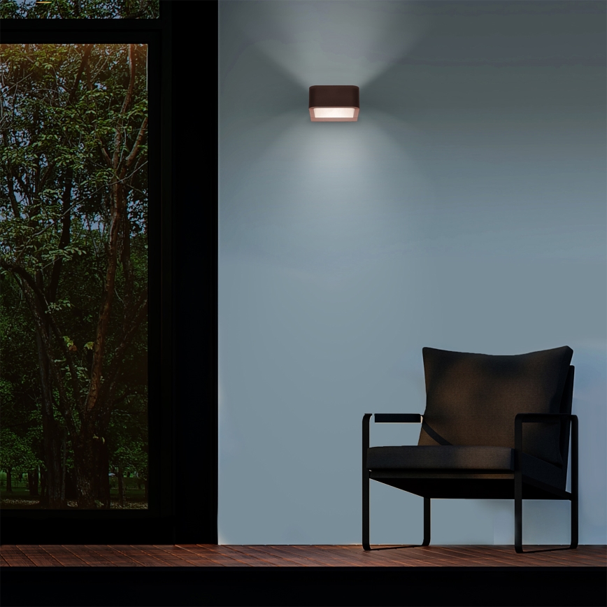 Brilagi - LED buitenwandlamp BARI LED/7W/230V 3000/4000/6000K bruin IP54