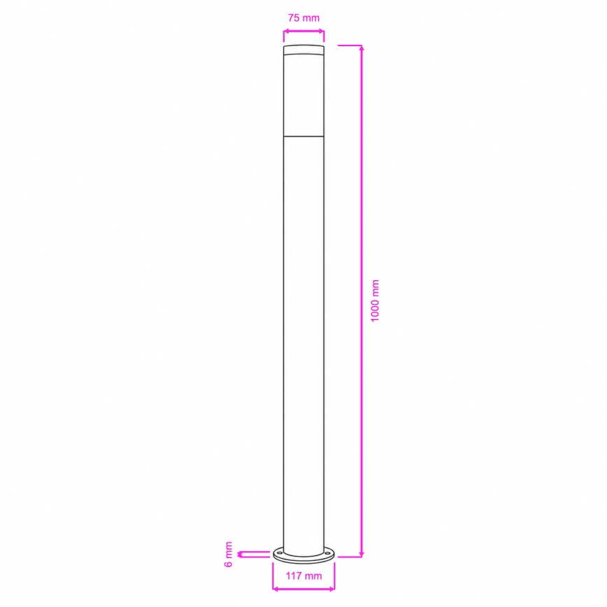 BRILAGI - LED-buitenlamp ELIA 1xE27/7W/230V 4000K IP44 100 cm antraciet