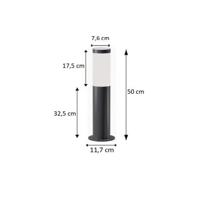 BRILAGI - LED Buitenlamp ELIA 1xE27/7W/230V 4000K IP44 50 cm antraciet