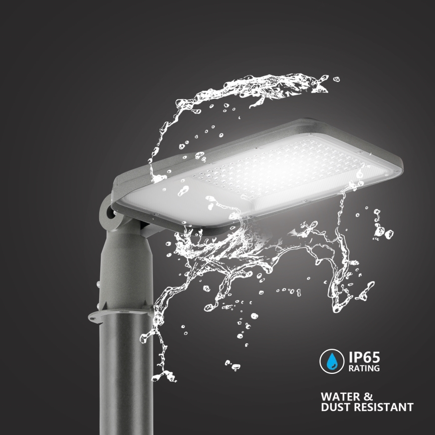 Brilagi - LED straatlamp voor buiten met mast en scharnier 3 m URBANLIGHT LED/100W/230V grijs IP65