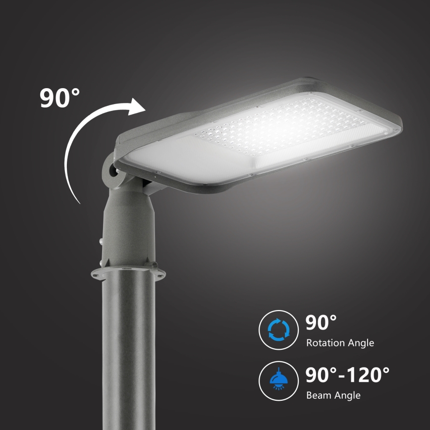 Brilagi - LED straatlamp voor buiten met mast en scharnier 3 m URBANLIGHT LED/100W/230V grijs IP65
