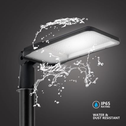 Brilagi - LED straatlamp voor buiten met 3 m paal en scharnier URBANLIGHT LED/200W/230V zwart IP65