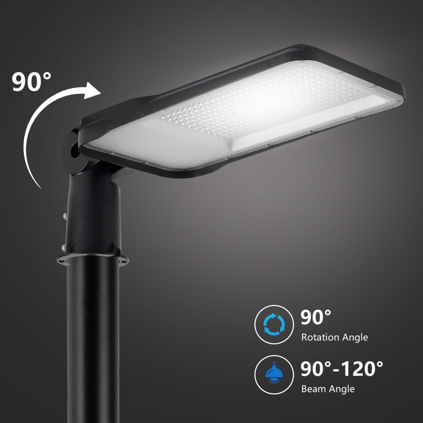 Brilagi - LED straatlamp voor buiten met 3 m paal en scharnier URBANLIGHT LED/200W/230V zwart IP65