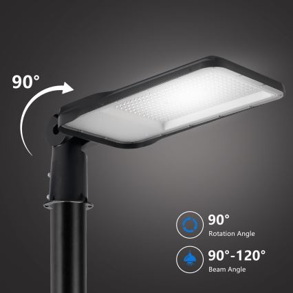 Brilagi - LED straatlantaarn voor buiten met 4 m paal en scharnier URBANLIGHT LED/200W/230V zwart IP65