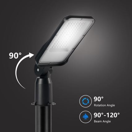 Brilagi - LED-straatlamp voor buiten met 3 m paal en scharnier URBANLIGHT LED/50W/230V zwart IP65