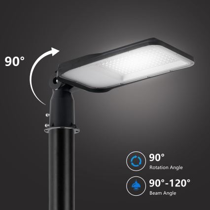 Brilagi - LED straatlamp voor buiten met paal en zwenkbare arm 3 m URBANLIGHT LED/100W/230V zwart IP65