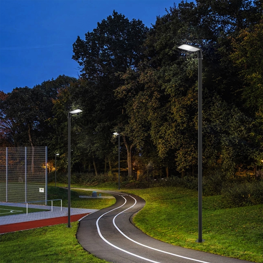 Brilagi - LED straatlantaarn voor buiten met mast van 4 m en verstelbaar scharnier URBANLIGHT LED/100W/230V zwart IP65