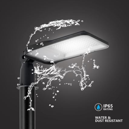 Brilagi - LED straatlantaarn voor buiten met mast van 4 m en verstelbaar scharnier URBANLIGHT LED/100W/230V zwart IP65