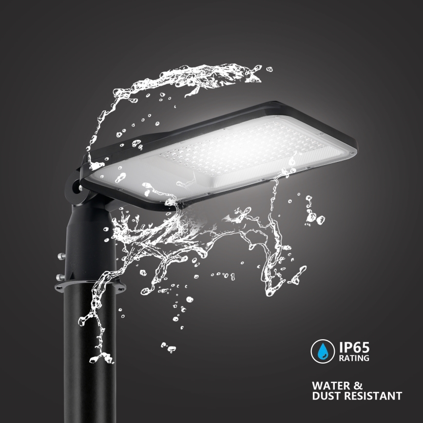 Brilagi - LED straatlantaarn voor buiten met mast van 4 m en verstelbaar scharnier URBANLIGHT LED/100W/230V zwart IP65