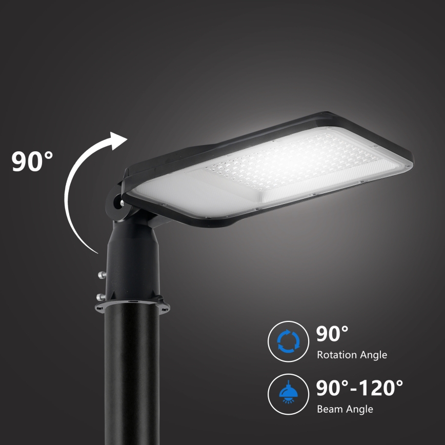 Brilagi - LED straatlantaarn voor buiten met mast van 4 m en verstelbaar scharnier URBANLIGHT LED/100W/230V zwart IP65