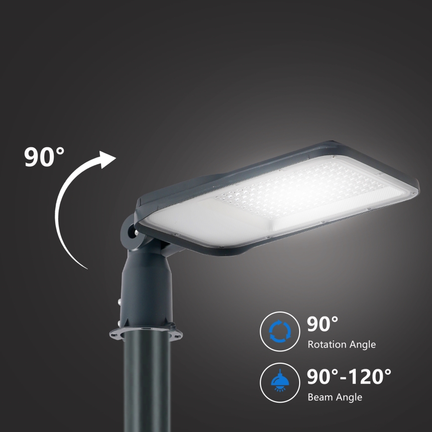 Brilagi - LED buitenstraatlantaarn met 4 m mast en scharnier URBANLIGHT LED/100W/230V antraciet IP65