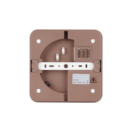 Brilagi - LED buitenplafondlamp met sensor BENE LED/18W/230V 21,5x21,5 cm bruin IP54