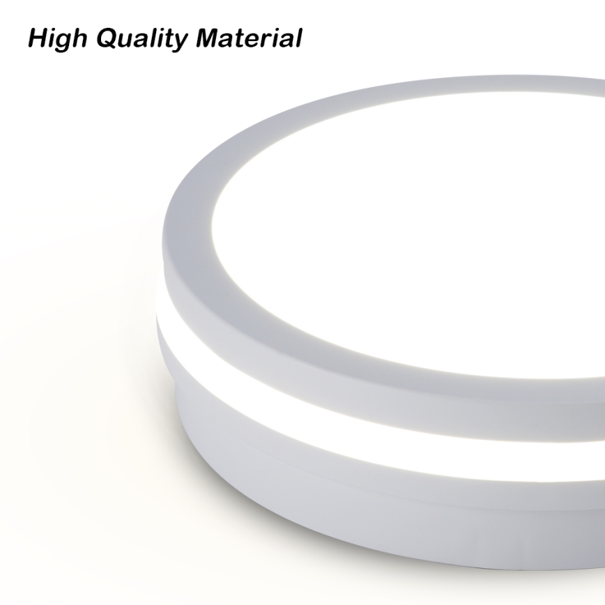 Brilagi - LED buitenplafondlamp met sensor BENE LED/18W/230V Ø 21,5 cm wit IP54