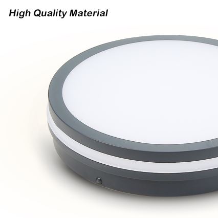 Brilagi - LED buitenlamp met geïntegreerde sensor BENE LED/18W/230V Ø 22 cm antraciet IP54