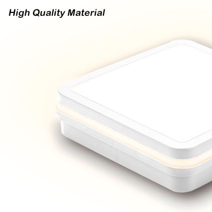 Brilagi - LED buitenlamp met sensor BENE LED/24W/230V 26x26 cm wit IP54